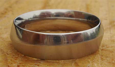 unusual titanium wedding ring