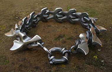Heavy silver mens bracelet