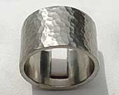 Mens steel wedding ring