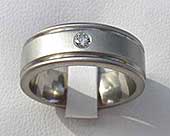 White diamond set wedding ring