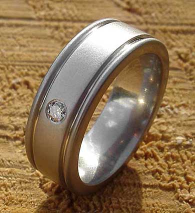 White diamond wedding ring