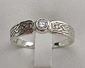 Scottish Celtic diamond engagement ring