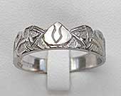 White gold Scottish wedding ring