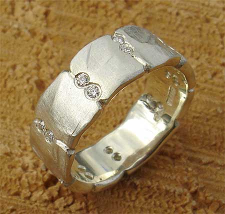 white gold unique diamond ring