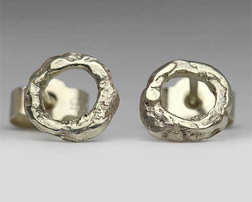 Unusual white sales gold earrings