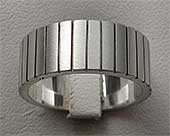 Wide silver wedding ring