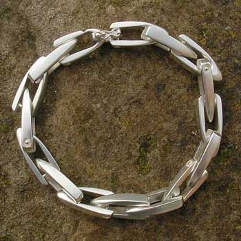 Womens Chunky Silver Chain Bracelet LOVE2HAVE in the UK