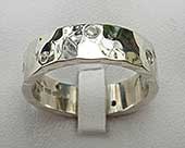 Cubic zirconia sterling silver ring