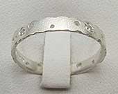 Designer silver diamond wedding ring