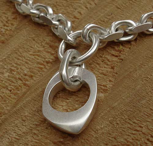 Womens designer silver chain bracelet