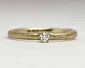Handmade gold engagement ring