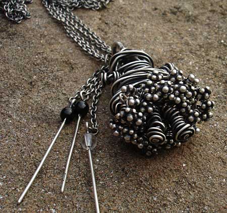 women's handmade silver necklace