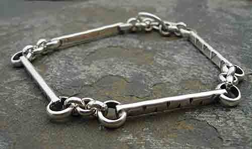 womens silver art bracelet