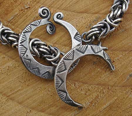 women's silver chainmail bracelet