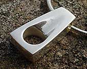 Womens silver contemporary pendant