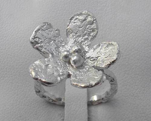 Womens silver designer ring