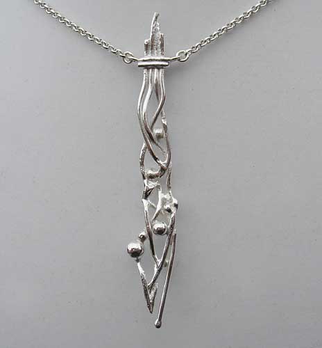 womens silver gothic designer necklace