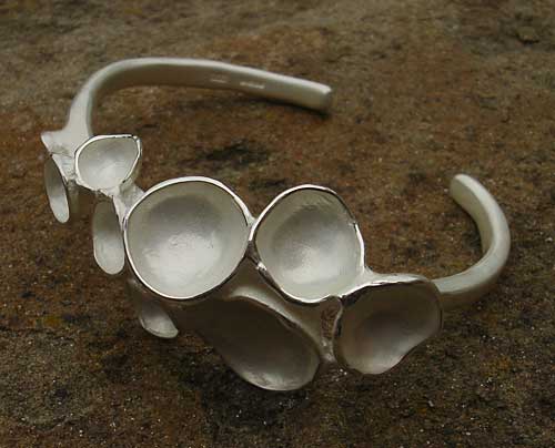 womens unusual silver bracelet