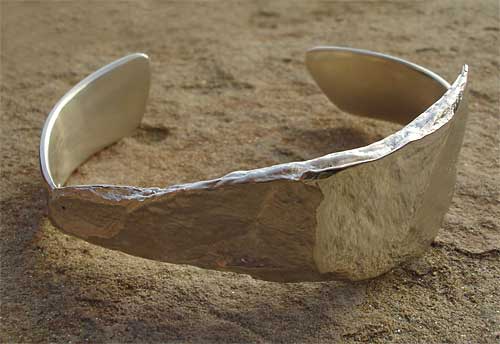 women's unusual silver bracelet