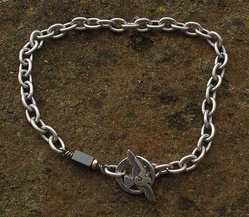 Womens unusual silver bracelet
