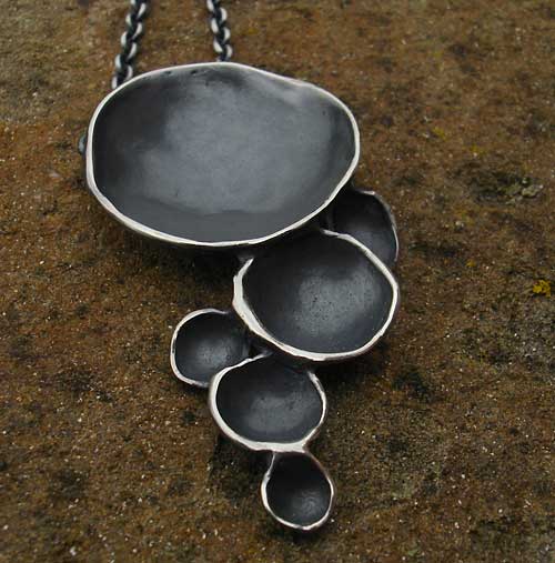 womens unusual silver necklace