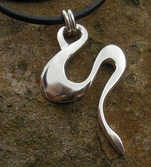 Womens unusual sterling silver necklace