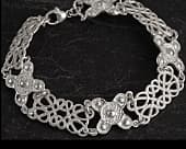 Womens vintage silver Celtic bracelet