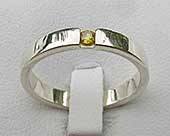 Silver designer engagement ring